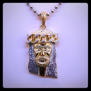 Fashion Rhinestone Jesus Pendent
